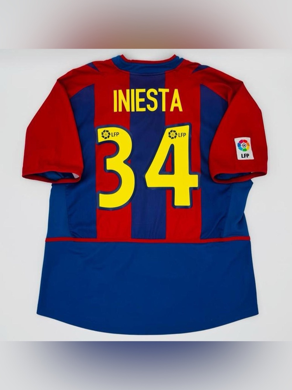 FC Barcelona Iniesta 2002 03 home La Liga jersey